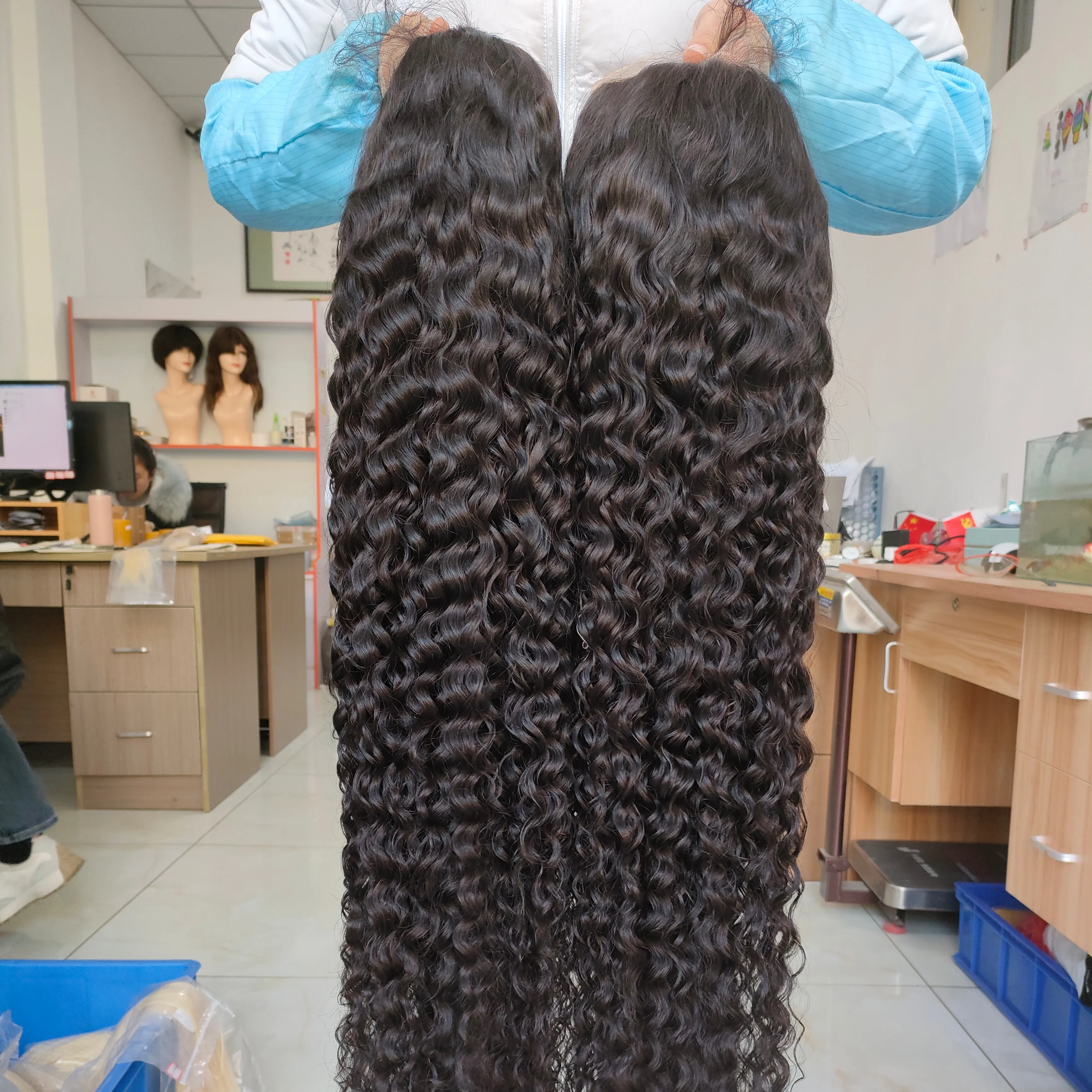 Amara best 100% human hair natural black water wave wigs vietnam wig natural hair wigs for black women stock