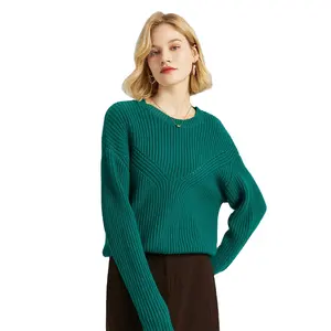 2023 пуловер на заказ, женские свитера больших размеров, Вязаный Свитер оверсайз, топы, повседневный Зимний вязаный компьютером свитер с круглым вырезом для женщин