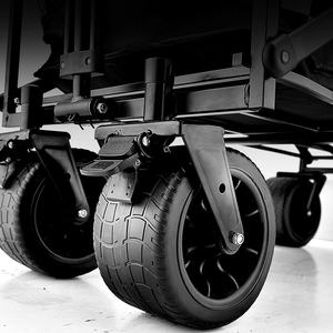 Hisped 160l स्टेनलेस स्टील फोल्डिंग स्टलर कार्ट बच्चों के लिए आउटडोर शिविर वैगन-ओएम - Product Image 5