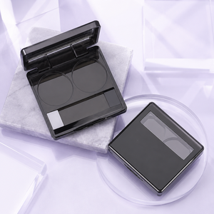 Private <strong>Label</strong> 2 Color <strong>Black</strong> Eyeshadow Palette with Clear Window Custom Square Magnetic Blush Highlighter Case Concealer Palette - Product Image 3