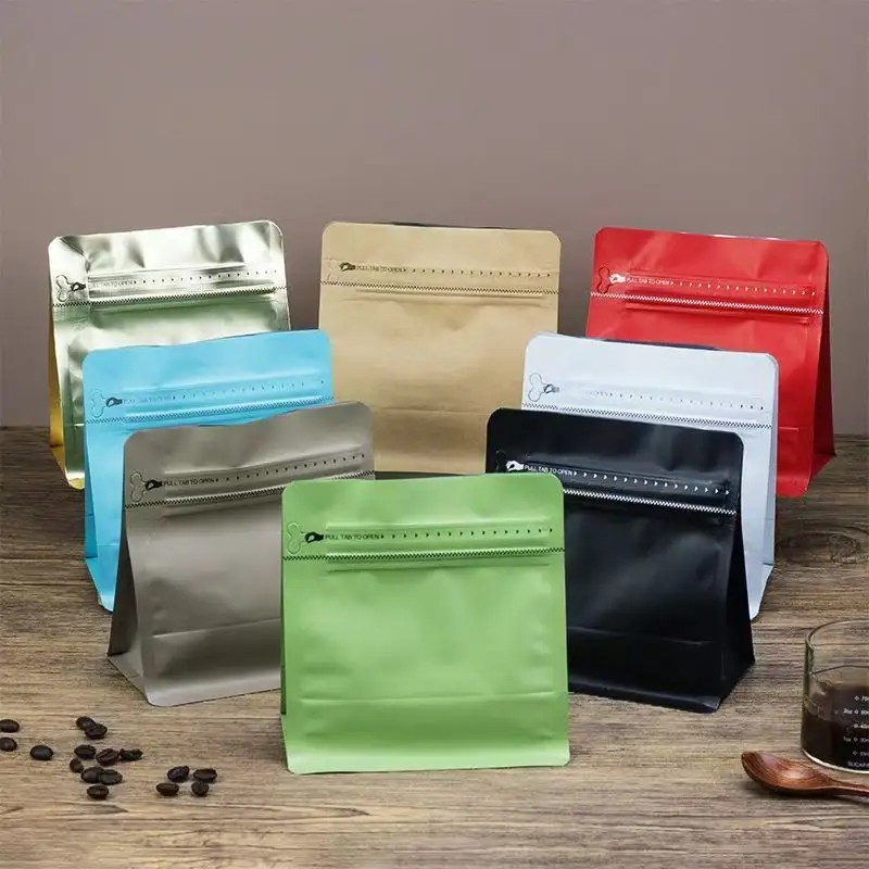 Wholesale 3.5g Matte Stand up Pouch Colorful Smell Proof Coffee Packaging Bags PET/LDPE Mylar Plastic Zipper Pouches