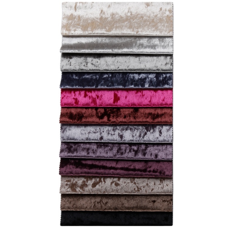 Ice Crushed Velvet Velvet Fabric Wholesale Ice Crushed Spun Velvet Upholstery Crushed Plain Korea Fabric