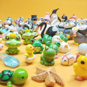 Оптовая продажа, миниатюрные фигурки животных, игрушки, каваи, мультфильм, детский домашний декор, банный шар, игрушки из смолы, пластиковые поделки, пингвин, птицы, Лебедь - Product Image 2