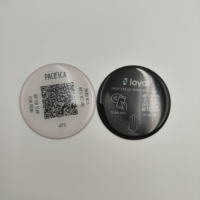 Hochwertige Google-Bewertungs-RFID-Epoxy-NFC-Smart-Mitgliedskarte PVC-Epoxy-Tag mit NTAG215-Chip für Restaurants & Geschäfte
