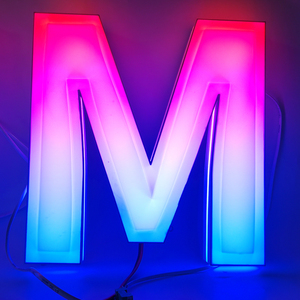 Letras LED Iluminadas con Logotipo 3D Dinámico en Marco RGB, Fuente de Alimentación CA para Decoración de Oficinas, Letreros para Tiendas - Product Image 4
