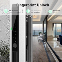 Serrure de porte intelligente biométrique Tuya avec empreinte digitale pour porte d'appartement