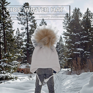 2024 taille personnalisée <span class=keywords><strong>bonnet</strong></span> mérinos dessiné à la main chapeau d'hiver pour enfants 1-3Y nourrissons Gorros vison <span class=keywords><strong>cachemire</strong></span> <span class=keywords><strong>pompon</strong></span> pour filles 0-1Y - Product Image 2