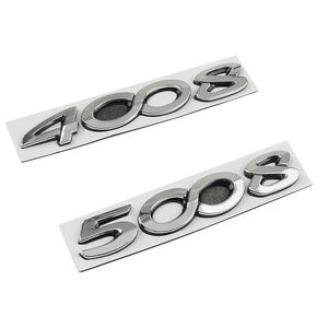 Personalizado 3D aleación de zinc Material Digital cromo logo 2008 3008 4008 <span class=keywords><strong>5008</strong></span> Metal pegatinas digitales para <span class=keywords><strong>maletero</strong></span> - Product Image 6