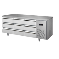 Réfrigérateur congélateur à double couche de mousse microporeuse à air comprimé, contrôle intelligent de la température, refroidissement par air, 2 portes pour utilisation en restauration