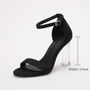 Été 2023 Fashion Heeled Buckle Sandales à talons hauts pour femmes <span class=keywords><strong>Mules</strong></span> à talons en cristal pour dames et femmes - Product Image 2