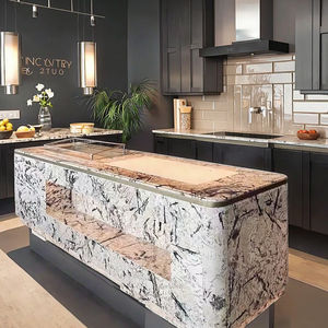 Comptoir en marbre <span class=keywords><strong>Pandora</strong></span> brésilien personnalisé veines uniques dessus en pierre naturelle pour îlot de cuisine pour hôtels - Product Image 2
