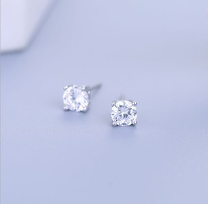 Stunning Jewelry Aretes De Plata <strong>3mm</strong> 4mm 5mm 6mm 7mm 8mm Round CZ Simple 925 Sterling Silver Stud <strong>Earrings</strong> - Product Image 2