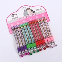Großhandel 12 teile/satz reflektierende Katzen halsbänder mit Glocken Sicherheits material 1cm für Mini kleine Geburts hunde und Katzen identifizieren