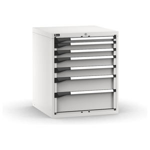 Fami Master Cómoda de 7 cajones, gris, extensión ajustable, 714x726x850mm - Product Image 1