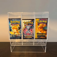 Distributeur de cartes à 3 emplacements pour Po Kemon TCG Yugiho Card Acrylic Booster Pack Dispenser Display Box