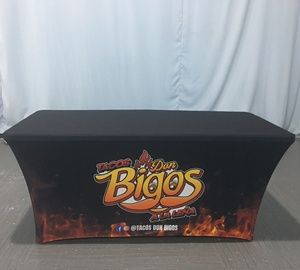 Taplak meja kustom personalisasi dengan Logo bisnis 6ft 8ft taplak meja elastis spandeks untuk acara Dagang taplak meja acara - Product Image 1