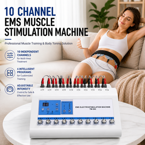 Máquina de Electroestimulación Pasiva Gimnasia EMS <span class=keywords><strong>Electroestimulador</strong></span> de 10 Canales para Rostro, Cuerpo y Senos - Product Image 3