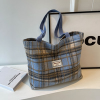 Sac à main grande capacité à carreaux - 2 compartiments, sac à bandoulière, sac de shopping pour femme, sac bandoulière pour femme