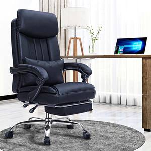 Silla Ejecutiva Giratoria Ergonómica de Cuero Sintético Moderno de Lujo, Ajustable en Altura, Reclinable, para Oficina - Product Image 5