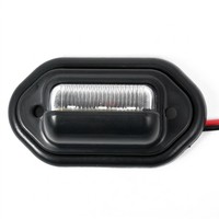 Éclairage de plaque d'immatriculation LED, chrome noir, base ovale, blanc, 12V 24V, camion, remorque, fourgonnette, camping-car, caravane, étanche