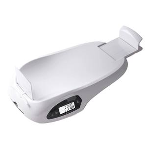 เครื่องชั่งน้ำหนักอิเล็กทรอนิกส์สำหรับเด็กพร้อมถาดรูปวงรี วัดน้ำหนักดิจิตอล วัดส่วนสูง ใช้พลังงานจากแบตเตอรี่ สีขาว รุ่น MK07-BS07 - Product Image 4