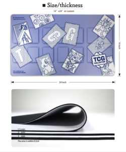 Tapis de jeu de cartes personnalisable, résistant à l'eau, anti-rayures, multifonctionnel, anime/dessin animé <span class=keywords><strong>Yu</strong></span> <span class=keywords><strong>Gi</strong></span> <span class=keywords><strong>Oh</strong></span>, souris/clavier, 24x14 pouces - Product Image 1