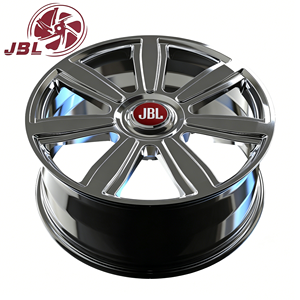 Nuevas llantas <span class=keywords><strong>JBL</strong></span> de aleación de aluminio forjado monobloque de 16-24 pulgadas, pulido de alto brillo, anchas de 10 radios, logo rojo, tapa flotante, 5x120 para Maybach - Product Image 3