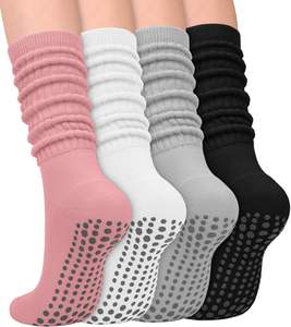 جوارب سكرانش عالية الجودة مخصصة للنساء بيلاتيس يوجا جوارب ترهل مخصصة مع قبضة - Product Image 3