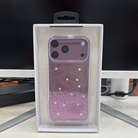 Casing HP SW Gradient Solid Glitter TPU+PC untuk 18 Pro Max Model Starfield Anti-Kuning Tahan Banting