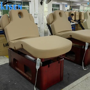 Kisen Hot Sale Cosmetic Good Quality Black Lash Bed <b>Table</b> Chair Beige Smart Beauty Bed with Massage - Product Image 6