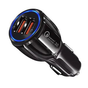 Quick Charge QC3.0 Auto Oplader Voor Mobiele Telefoon Dual Usb Car Charger 18W Snel Opladen Adapter Mini Usb Dual autolader
