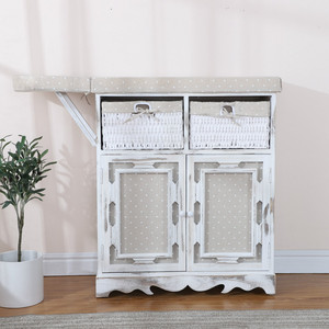 Planche à repasser classique avec rangement, planche à repasser vapeur pliable de style vintage, <span class=keywords><strong>armoire</strong></span> de repassage pliable - Product Image 3