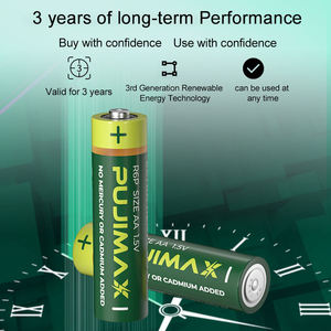 PUJIMAX 40pcs 1.5v <span class=keywords><strong>r6p</strong></span> aa סוללות 40pcs חד פעמי 2a 1.5v סוללה יבשה aa פחמן סוללות עבור פנס צעצוע מכוניות - Product Image 2