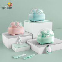 Coupe-ongles incurvés en acier inoxydable pour bébé avec large ouverture de mâchoire, ensemble de poche portable pour enfants en voyage