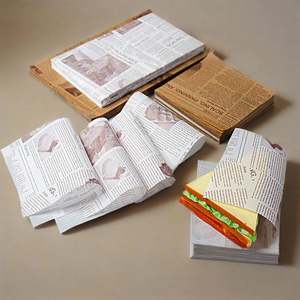 Papier ciré alimentaire personnalisé à prix de gros pour emballage de sandwichs, hamburgers et pains - Product Image 2