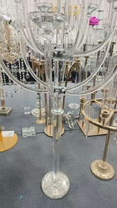 เชิงเทียนคริสตัลใสขนาดใหญ่สำหรับตกแต่งโต๊ะงานแต่งงานและงานอีเว้นท์ - Product Image 5