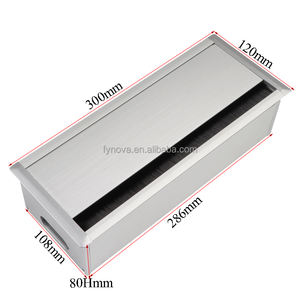 <span class=keywords><strong>Passe</strong></span>-câble en alliage d'aluminium pour mobilier de bureau moderne, prise murale rectangulaire 135 mm, 10A, pour boîtier de câble de charge - Product Image 3