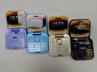 Teléfono Móvil I16 Pro Mini Flip 2G GSM Doble SIM Marcación Rápida Reproductor de Video Voz Mágica Conector de 3.5mm Radio FM Teléfono Celular Plegable Pequeño