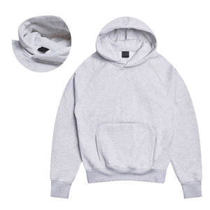 Sweat à capuche pour homme OEM/ODM avec imprimé géométrique en relief, streetwear, coton lourd de haute qualité 420 grammes, pour logo personnalisé - Product Image 2