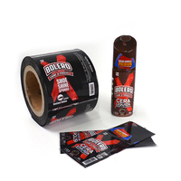 Emballage rétractable noir personnalisé corps complet PVC rouleau manchon rétractable étiquette de bouteille d'étanchéité PET étiquette rétractable pour bouteille bocaux canettes