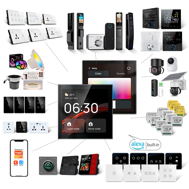 Tuoan Tuya 4 Inches Smart Home Automation Gateway Scene Switch Panel All in One Control Panel Built-in Alexa · image 1