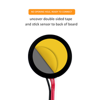 Jumlah kabel DC12V/24V <40mm jangkauan kabel papan kayu LED Sensor peredupan sentuh saklar lampu untuk kayu/kaca/akrilik