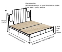 Lit pliant à cadre en fer pour enfants épaissi et audacieux de luxe simple et léger de style européen