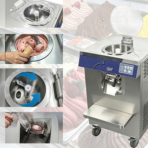 Máquina de Gelato Automática Artesanal de Acero Inoxidable, Máquina Vertical para Hacer Helados para Uso Comercial y Congelación por Lotes - Product Image 2