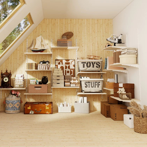 Kim loại treo tường kệ lưu trữ tường lưu trữ kệ cho văn phòng nhà nổi kệ lưu trữ cho phòng đựng thức ăn DIY kệ sách với bàn - Product Image 2