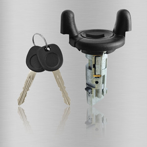 Ignition <b>Lock</b> Cylinder KD010D3 For Cadillac Chevrolet Buick 2 <b>Keys</b> Black Cylindrical <b>Lock</b> - Product Image 1