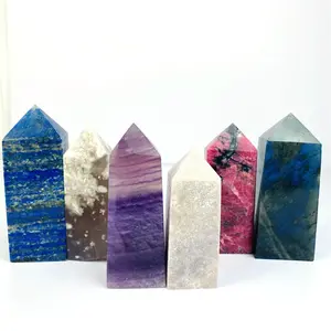Wholesale Natural Crystals Mixed Material Lapis lazuli Tower obelisk for Gift