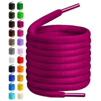 Lacets VeloxSoles personnalisés ovales épais en polyester unisexe avec logo, multicolores, ronds, tressés, pour chaussures décontractées, bottes, baskets