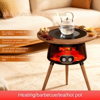 Intelligenter Multifunktions-Metall-Tischheizstrahler mit Drehknopfsteuerung, Energieeffizienzklasse A++, Schnelles Erhitzen für Kochen und Tee