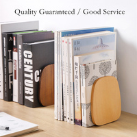 Support ovale décoratif de bureau de luxe moderne avec logo gravé personnalisé serre-livres en bois de hêtre et noyer